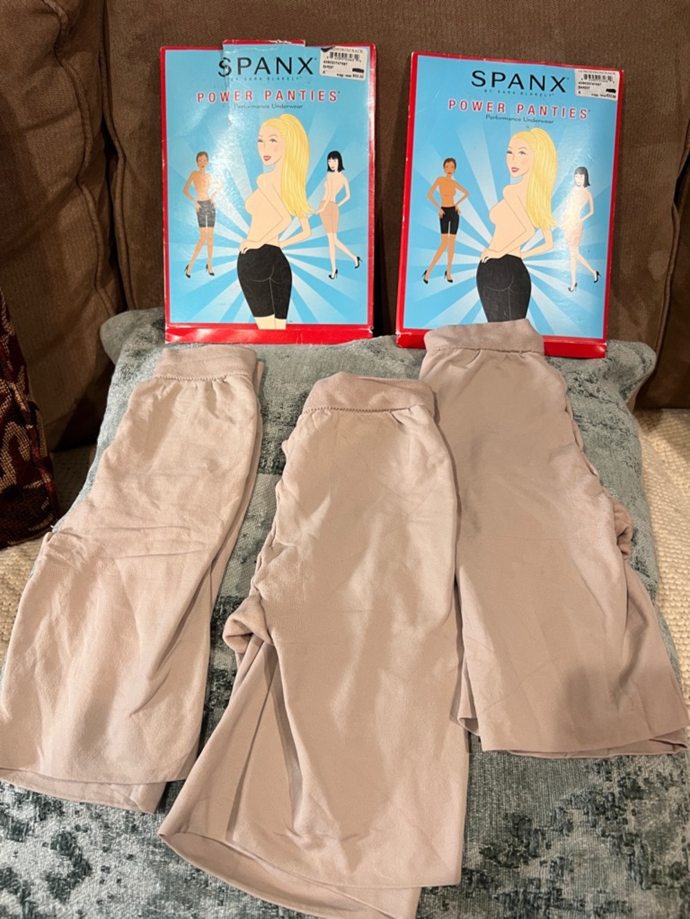 SPANX Nude/Taupe Shaping Shorts Trio